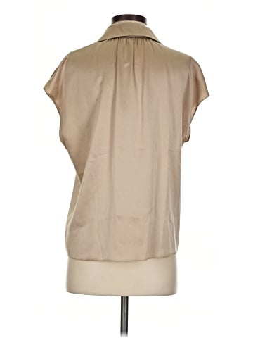 Vince. Short Sleeve Silk Top (view 2)