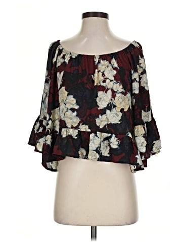 Aqua 3/4 Sleeve Blouse (view 1)