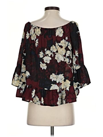 Aqua 3/4 Sleeve Blouse (view 2)