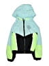 Justice 100% Polyester Color Block Green Jacket Size 7 - 8 - photo 1