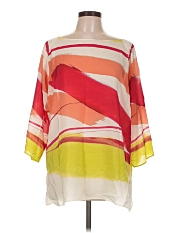 Lafayette 148 New York 3/4 Sleeve Silk Top (view 1)