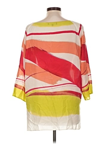 Lafayette 148 New York 3/4 Sleeve Silk Top (view 2)