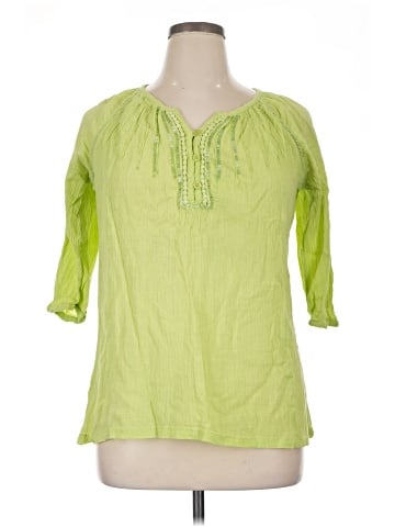 Great Northwest Indigo 3/4 Sleeve Blouse (view 1)