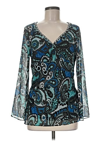 Bob Mackie Long Sleeve Blouse (view 1)