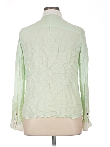 White House Black Market Long Sleeve Silk Top (view 2)