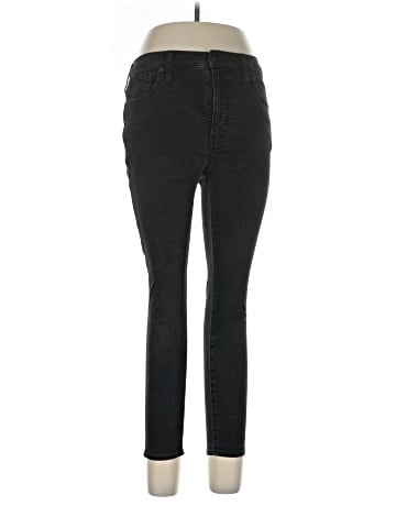 Madewell Petite 10" High-Rise Skinny Jeans in Black Frost (view 1)