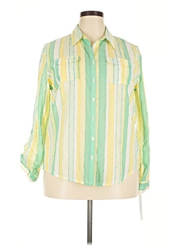Alfred Dunner 3/4 Sleeve Button-Down Shirt (view 1)
