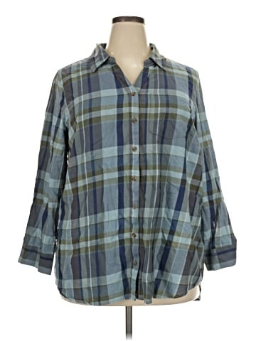 Cj Banks 3/4 Sleeve Button-Down Shirt (view 1)
