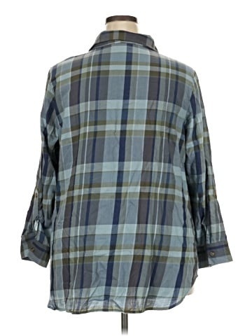 Cj Banks 3/4 Sleeve Button-Down Shirt (view 2)