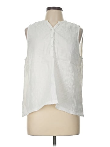 Lou & Grey Sleeveless Button-Down Shirt (view 1)