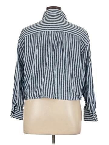 Banana Republic Factory Store 3/4 Sleeve Button-Down Shirt (view 2)