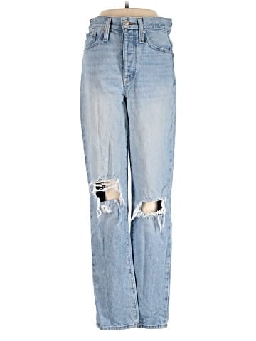 Madewell Classic Straight Full-Length Jeans in Hartsville Wash (view 1)