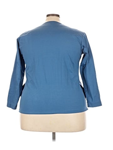 Unbranded 3/4 Sleeve Button-Down Shirt (view 2)