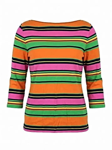 Lauren by Ralph Lauren 3/4 Sleeve T-Shirt (view 1)
