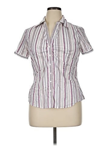 New York & Company Short Sleeve Blouse (view 1)