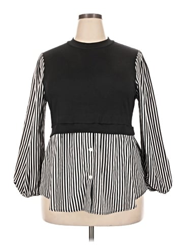 Shein Curve Long Sleeve Blouse (view 1)
