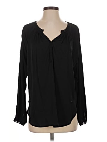 Vince. Long Sleeve Silk Top (view 1)