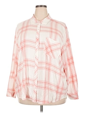Maurices 3/4 Sleeve Button-Down Shirt (view 1)