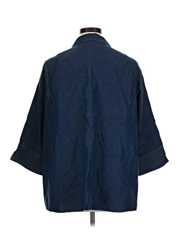 Foxcroft 3/4 Sleeve Button-Down Shirt (view 2)