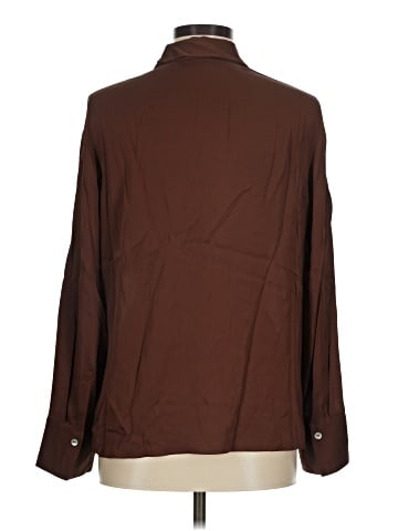 Vince. Long Sleeve Silk Top (view 2)