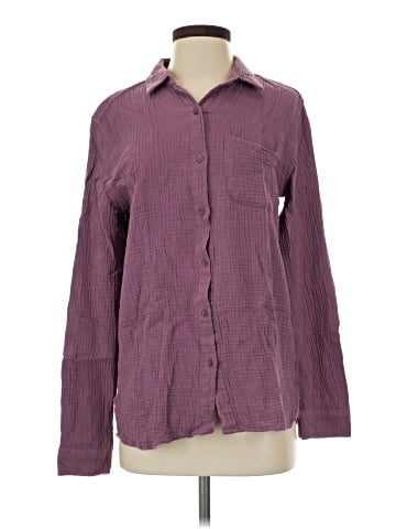 Anne Klein Long Sleeve Button-Down Shirt (view 1)