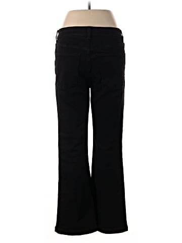 Madewell Kick Out Crop Jeans in Black Rinse Wash (view 2)