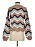 Francesca's Chevron-herringbone Brown Pullover Sweater Size S - photo 2