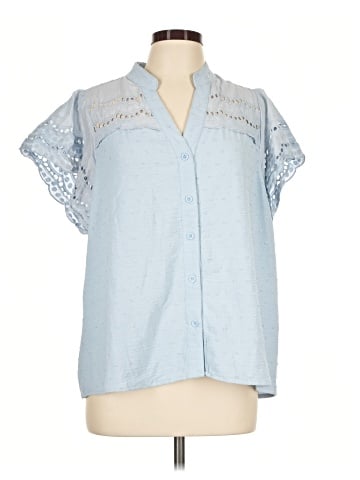 Allegra K Short Sleeve Blouse (view 1)