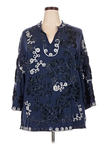 Draper's & Damon's 3/4 Sleeve Blouse (view 1)