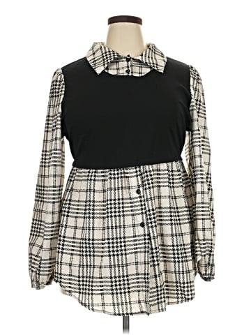 Shein Curve Long Sleeve Blouse (view 1)