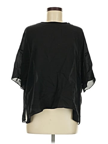 Vince. Short Sleeve Silk Top (view 1)