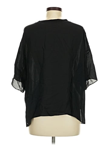 Vince. Short Sleeve Silk Top (view 2)