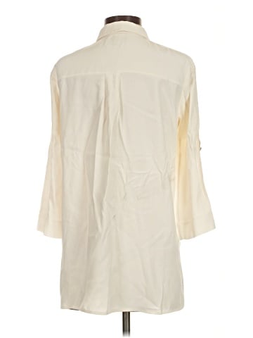 Lafayette 148 New York 3/4 Sleeve Silk Top (view 2)
