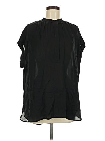 Vince. Short Sleeve Silk Top (view 1)