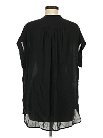 Vince. Short Sleeve Silk Top (view 2)