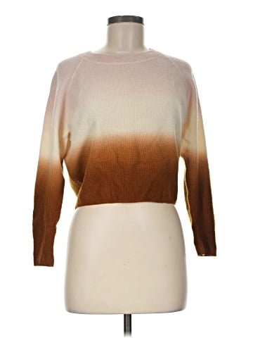Madewell Dip-Dye Cashmere Shrunken Sweatshirt (view 1)