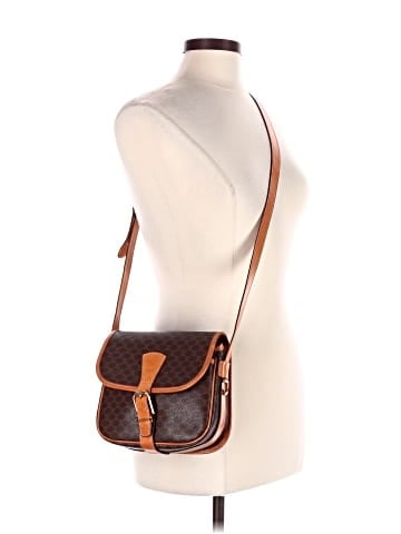 Céline Celine Vintage Buckle Flap Crossbody  Macadam Coated Canvas (view 2)