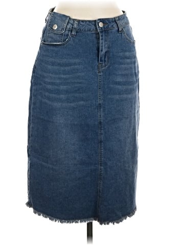 Allegra K Denim Skirt (view 1)