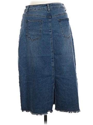 Allegra K Denim Skirt (view 2)
