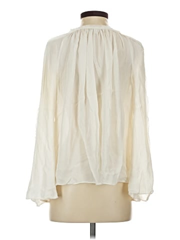 Elizabeth and James Long Sleeve Silk Top (view 2)