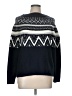 Talbots Chevron-herringbone Blue Pullover Sweater Size Lg Petite - photo 1
