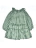Crewcuts 100% Polyester Checkered-gingham Green Dress Size 8 - photo 2