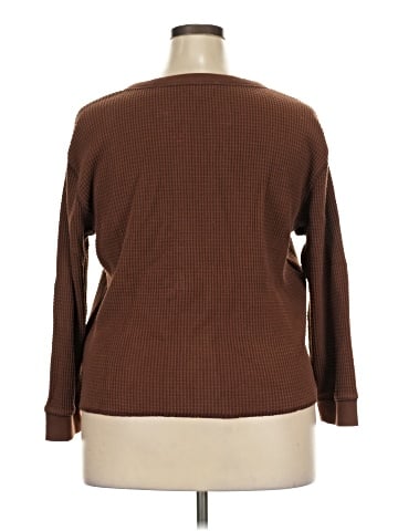 Madewell Plus (Re)sourced Waffle Split-Neck Crop Tee (view 2)