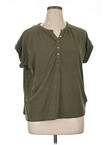 Ann Taylor LOFT Short Sleeve Henley (view 1)