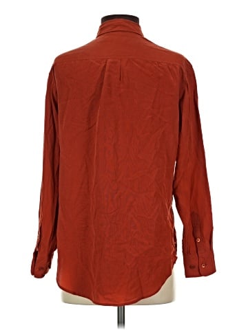 Equipment Long Sleeve Silk Top (view 2)