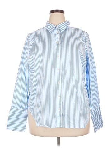 Universal Standard Long Sleeve Button-Down Shirt (view 1)