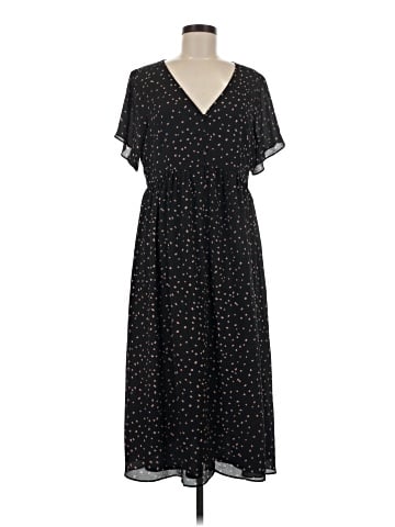 Madewell Flutter-Sleeve Button-Front Midi Dress in Confetti Toss (view 1)