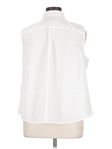 Lands' End Sleeveless Button-Down Shirt (view 2)