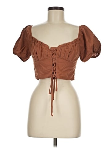 LA Hearts Short Sleeve Blouse (view 1)