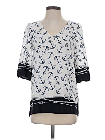 Pink Owl 3/4 Sleeve Blouse (view 1)